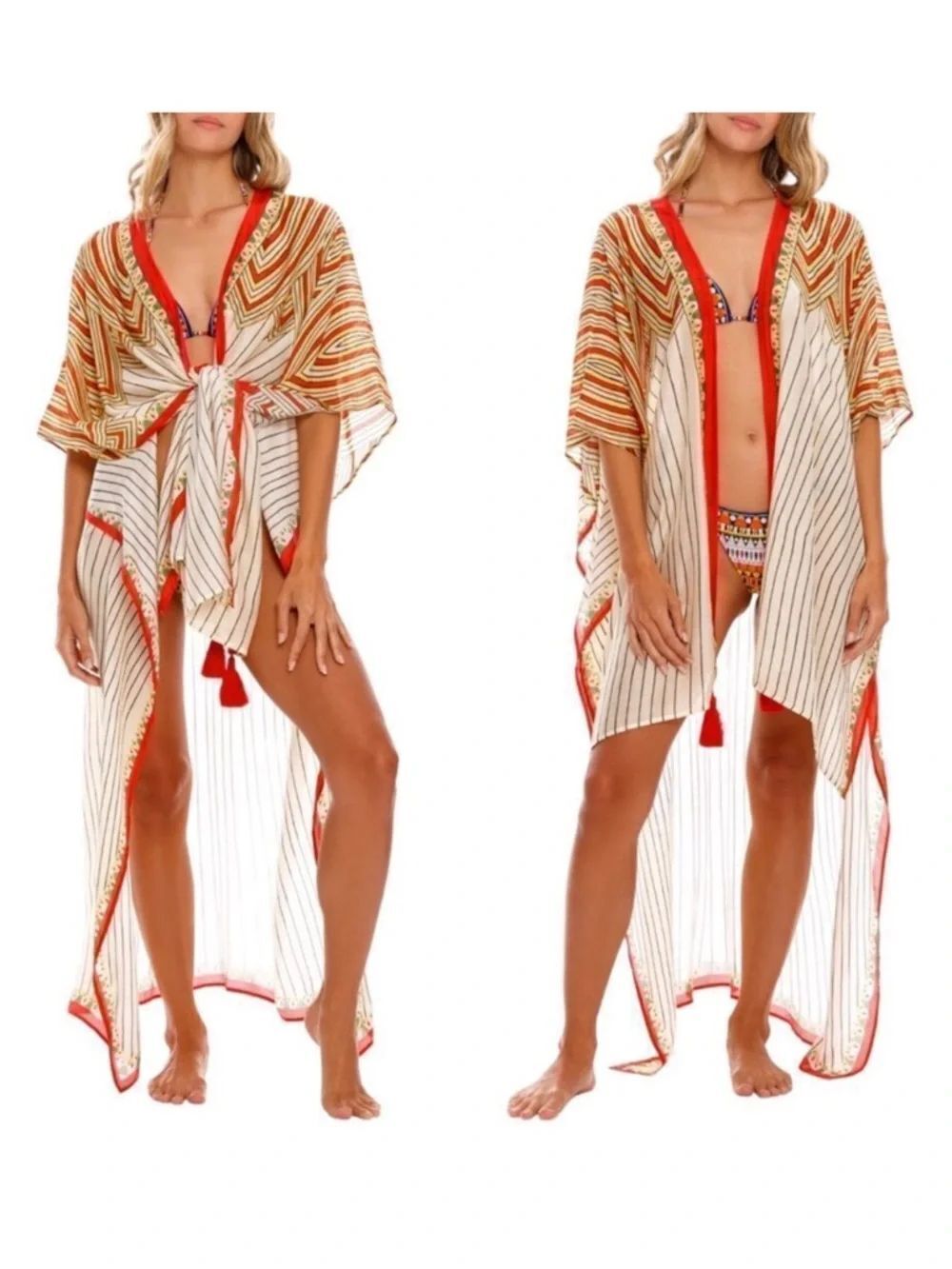NWT AGUA BENDITA Menfis Print Dara Kimono One Size
